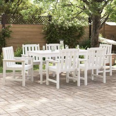 vidaXL Sedie da giardino 6 pz bianche 65,5x55,5x88 cm in HDPE