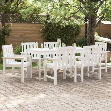 vidaXL Sedie da giardino 6 pz bianche 65,5x55,5x88 cm in HDPE