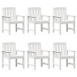 vidaXL Sedie da giardino 6 pz bianche 65,5x55,5x88 cm in HDPE