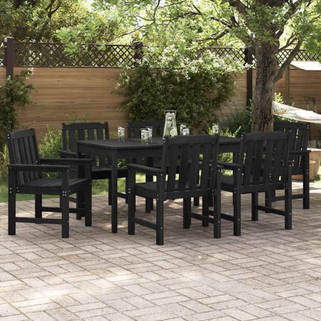 vidaXL Sedia da giardino 6 pz nere 65,5x55,5x88 cm in HDPE