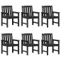 vidaXL Sedia da giardino 6 pz nere 65,5x55,5x88 cm in HDPE vidaXL Sedia da giardino 6 pz nere 65,5x55,5x88 cm in HDPE