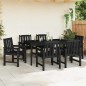 vidaXL Sedia da giardino 6 pz nere 65,5x55,5x88 cm in HDPE vidaXL Sedia da giardino 6 pz nere 65,5x55,5x88 cm in HDPE