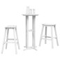 Set Bar da Giardino vidaXL 3 Pezzi Bianco HDPE Set Bar da Giardino vidaXL 3 Pezzi Bianco HDPE