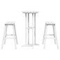 Set Bar da Giardino vidaXL 3 Pezzi Bianco HDPE Set Bar da Giardino vidaXL 3 Pezzi Bianco HDPE