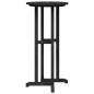 Set di 3 Sgabelli da Bar vidaXL Nero HDPE