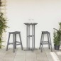 Set Bar da Giardino vidaXL 3 Pezzi Grigio Chiaro HDPE Set Bar da Giardino vidaXL 3 Pezzi Grigio Chiaro HDPE