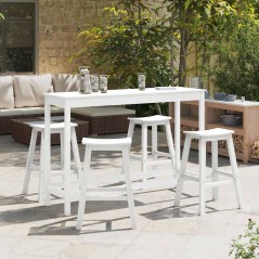 Sgabelli da Bar vidaXL 6 Pezzi Bianco HDPE