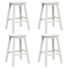 Sgabelli da Bar vidaXL 6 Pezzi Bianco HDPE