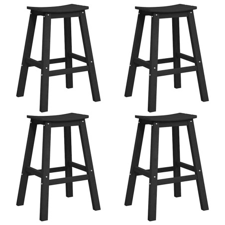 Sgabelli da bar vidaXL 6 pz Nero HDPE