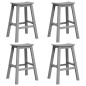 Sgabelli da Bar vidaXL 6 pz Grigio Chiaro HDPE Sgabelli da Bar vidaXL 6 pz Grigio Chiaro HDPE