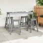 Sgabelli da Bar vidaXL 6 pz Grigio Chiaro HDPE Sgabelli da Bar vidaXL 6 pz Grigio Chiaro HDPE