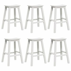 Sgabelli da Bar vidaXL 9 pz Bianco HDPE