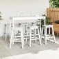 Sgabelli da Bar vidaXL 9 pz Bianco HDPE