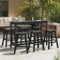Sgabelli da Bar vidaXL 9 pz Nero HDPE Sgabelli da Bar vidaXL 9 pz Nero HDPE