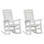 vidaXL Poltrone a dondolo da giardino 2 pcs bianche 70x92x107.5 cm in HDPE vidaXL Poltrone a dondolo da giardino 2 pcs bianche 70x92x107.5 cm in HDPE
