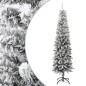 Albero Natale Artificiale Sottile Neve Floccata 240 cm PVC e PE Albero Natale Artificiale Sottile Neve Floccata 240 cm PVC e PE
