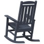 vidaXL Set di 2 sedie a dondolo da giardino blu navy 70x92x107.5 cm HDPE vidaXL Set di 2 sedie a dondolo da giardino blu navy 70x92x107.5 cm HDPE