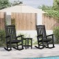 vidaXL Set di 2 sedie a dondolo da giardino nere 70x92x107.5 cm HDPE vidaXL Set di 2 sedie a dondolo da giardino nere 70x92x107.5 cm HDPE
