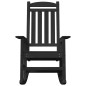 vidaXL Set di 2 sedie a dondolo da giardino nere 70x92x107.5 cm HDPE vidaXL Set di 2 sedie a dondolo da giardino nere 70x92x107.5 cm HDPE