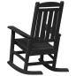 vidaXL Set di 2 sedie a dondolo da giardino nere 70x92x107.5 cm HDPE vidaXL Set di 2 sedie a dondolo da giardino nere 70x92x107.5 cm HDPE