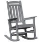 vidaXL Poltrone a dondolo da giardino 2 pezzi grigio chiaro 70x92x107,5 cm in HDPE