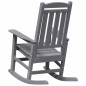 vidaXL Poltrone a dondolo da giardino 2 pezzi grigio chiaro 70x92x107,5 cm in HDPE