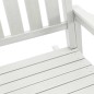 vidaXL Set da Giardino da 3 Pezzi Bianco in HDPE