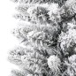 Albero Natale Artificiale Sottile Neve Floccata 240 cm PVC e PE Albero Natale Artificiale Sottile Neve Floccata 240 cm PVC e PE