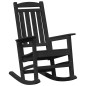 vidaXL Set di lounge da giardino in 3 pezzi, nero in HDPE vidaXL Set di lounge da giardino in 3 pezzi, nero in HDPE