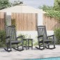 vidaXL Set da Giardino 3 Pezzi Grigio Chiaro in HDPE vidaXL Set da Giardino 3 Pezzi Grigio Chiaro in HDPE