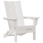 vidaXL Sedia Adirondack pieghevole 2 pezzi bianca 74.5x80.5x90 cm in HDPE