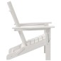 vidaXL Sedia Adirondack pieghevole 2 pezzi bianca 74.5x80.5x90 cm in HDPE