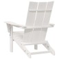 vidaXL Sedia Adirondack pieghevole 2 pezzi bianca 74.5x80.5x90 cm in HDPE