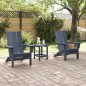 vidaXL Sedie Adirondack pieghevoli 2 pezzi Blu Navy 74.5x80.5x90 cm in HDPE vidaXL Sedie Adirondack pieghevoli 2 pezzi Blu Navy 74.5x80.5x90 cm in HDPE