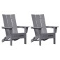 vidaXL Sedie Adirondack pieghevoli , 2 pezzi, grigio chiaro, 74,5x80,5x90 cm in HDPE. vidaXL Sedie Adirondack pieghevoli , 2 pezzi, grigio chiaro, 74,5x80,5x90 cm in HDPE.