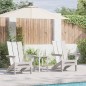 vidaXL Set da giardino 3 pezzi Lounge bianco in HDPE vidaXL Set da giardino 3 pezzi Lounge bianco in HDPE