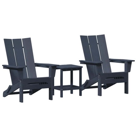 vidaXL Set Giardino 3 Pezzi Blu Navy in HDPE