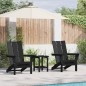 vidaXL Set da giardino 3 pezzi nero in HDPE vidaXL Set da giardino 3 pezzi nero in HDPE