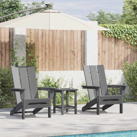 vidaXL Set lounge da giardino a 3 pezzi in grigio chiaro