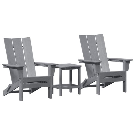 vidaXL Set lounge da giardino a 3 pezzi in grigio chiaro