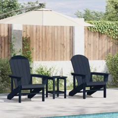 vidaXL Sedie Adirondack 2 pcs blu navy 74x82x90 cm in HDPE