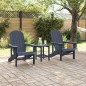vidaXL Sedie Adirondack 2 pcs blu navy 74x82x90 cm in HDPE