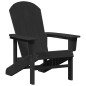 vidaXL Set di 2 sedie Adirondack nere 74x82x90 cm in HDPE
