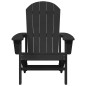vidaXL Set di 2 sedie Adirondack nere 74x82x90 cm in HDPE