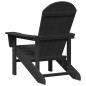 vidaXL Set di 2 sedie Adirondack nere 74x82x90 cm in HDPE