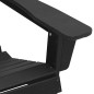 vidaXL Set di 2 sedie Adirondack nere 74x82x90 cm in HDPE
