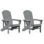 vidaXL Sedie Adirondack 2 pezzi grigio chiaro 74x82x90 cm in HDPE vidaXL Sedie Adirondack 2 pezzi grigio chiaro 74x82x90 cm in HDPE