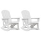 vidaXL Sdraio Rocking Adirondack 2 pcs Bianco 73.5 x 92 x 90 cm HDPE vidaXL Sdraio Rocking Adirondack 2 pcs Bianco 73.5 x 92 x 90 cm HDPE