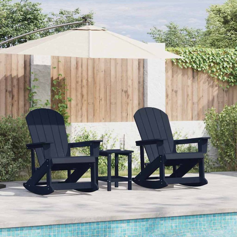 vidaXL Sdraio Rocking Adirondack 2 pcs Blu marino 73.5 x 92 x 90 cm vidaXL Sdraio Rocking Adirondack 2 pcs Blu marino 73.5 x 92 x 90 cm