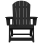vidaXL Sdraio Rocking Adirondack 2 pcs Nero 73.5 x 92 x 90 cm HDPE vidaXL Sdraio Rocking Adirondack 2 pcs Nero 73.5 x 92 x 90 cm HDPE